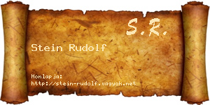 Stein Rudolf névjegykártya