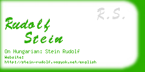 rudolf stein business card